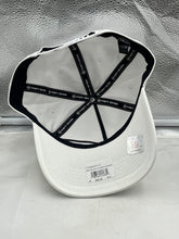 Load image into Gallery viewer, Lifestyle shot of a fan wearing the New York Jets NFL '47 Brand White Reversed Script Hitch Snapback Adjustable Hat at a game, showcasing team spirit.