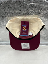 Load image into Gallery viewer, Side view of the West Ham United EPL '47 Brand Natural TT Wave Hitch Adjustable Snapback Hat displaying the stylish design.