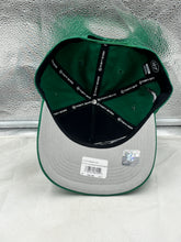 Load image into Gallery viewer, Back view of the Philadelphia Eagles NFL '47 Throwback Green Hitch Script Snapback Adjustable Hat, highlighting the adjustable strap for personalized fit.