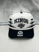 Load image into Gallery viewer, Los Angeles Kings NHL '47 Brand White Diamond Hitch Adjustable Snapback Hat, adjustable fit with diamond pattern design and logo
