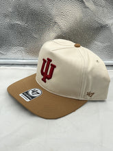 Load image into Gallery viewer, Side view of Indiana Hoosiers NCAA '47 Brand Natural Two Tone Hitch Adjustable Snapback Hat featuring durable, high-quality materials.