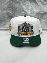 Load image into Gallery viewer, Michigan State Spartans NCAA '47 Champs White Hitch Adjustable Snapback Hat showcasing the iconic Spartans logo with vibrant colors and detailed embroidery.