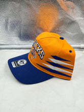 Load image into Gallery viewer, New York Knicks NBA '47 Brand Orange Diamond Hitch Adjustable Snapback Hat featuring vibrant orange color and adjustable snapback design.