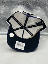 Load image into Gallery viewer, Tampa Bay Rays MLB '47 Throwback White TT Script Hitch Adjustable Snapback Hat featuring an adjustable snapback closure for a comfortable fit.