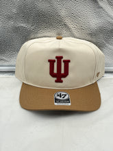 Load image into Gallery viewer, Indiana Hoosiers NCAA '47 Brand Natural Two Tone Hitch Adjustable Snapback Hat showcasing front view with iconic Hoosiers logo.