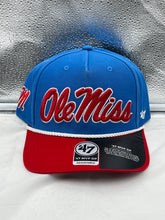 Load image into Gallery viewer, Ole Miss Rebels NCAA '47 Brand Blue Two Tone MVP DV Adjustable Snapback Hat - Casey's Sports Store
