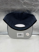 Load image into Gallery viewer, Side view of the Boston Red Sox MLB '47 Brand Navy Script Hitch Adjustable Snapback Hat demonstrating its adjustable snapback design for a comfortable fit, a must-have Boston Red Sox hat.