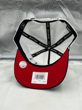 Load image into Gallery viewer, Cleveland Guardians MLB '47 Brand White USA Script Rope Hitch Adjustable Hat displayed on a mannequin highlighting its comfortable fit and durable construction.