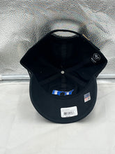 Load image into Gallery viewer, Duke Blue Devils NCAA '47 Brand Black Clean Up Adjustable Strapback Hat on a table with team merchandise, perfect for game day or casual outings.