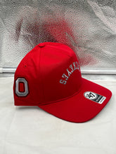 Load image into Gallery viewer, Ohio State Buckeyes NCAA '47 Red Reversed Hitch Script Adjustable Snapback Hat showcasing team spirit and style.