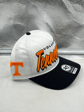 Load image into Gallery viewer, Tennessee Volunteers NCAA '47 Brand White Two Tone Hitch Adjustable Snapback Hat worn in a casual setting, perfect for showing team pride.