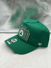 Load image into Gallery viewer, Detailed view of the 47 Brand Boston Celtics snapback hat, showcasing the adjustable strap and NBA branding.