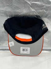 Load image into Gallery viewer, Close-up view of the Cincinnati Bengals NFL '47 Throwback Black Script Hitch Snapback Adjustable Hat highlighting its durable construction and retro style.