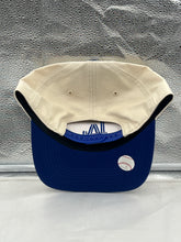 Load image into Gallery viewer, Back view of the Los Angeles Dodgers MLB '47 Brand Natural Two Tone Hitch Adjustable Snapback Hat featuring the adjustable strap for a custom fit.