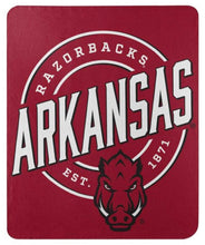 Load image into Gallery viewer, Arkansas Razorbacks NCAA Fleece Throw Blanket 50" x 60" Northwest - Casey's Sports Store