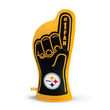 Load image into Gallery viewer, Pittsburgh Steelers NFL #1 Oven Mitt You the Fan showcasing vibrant team colors and logo, perfect for cooking enthusiasts and Steelers fans.