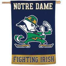 Load image into Gallery viewer, Official Notre Dame Fighting Irish NCAA 28" x 40" One Sided Banner by WinCraft, featuring vibrant colors and the iconic team logo, perfect for showing team pride.
