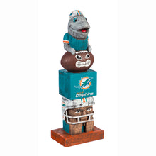 Load image into Gallery viewer, a totem with a miami dolphins jersey on it