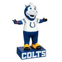 Load image into Gallery viewer, High-quality Indianapolis Colts NFL 12" Mascot Figurine by Evergreen Enterprises, showcasing vibrant colors and intricate details, perfect for Colts fans and collectors.