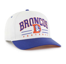 Load image into Gallery viewer, Denver Broncos NFL '47 Throwback White TT Hitch Rope Snapback Adjustable Hat - perfect for fans looking for a stylish Denver Broncos hat.
