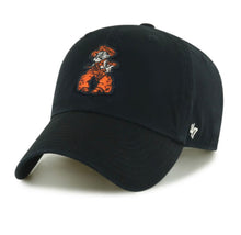Load image into Gallery viewer, Oklahoma State Cowboys NCAA '47 Brand Throwback Black Clean Up Adjustable Hat