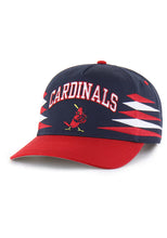 Load image into Gallery viewer, St. Louis Cardinals MLB '47 Throwback Diamond Blue Hitch Adjustable Snapback Hat front view, St Louis Cardinals hat