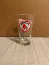 Load image into Gallery viewer, Boston Red Sox MLB 16oz Pint Budweiser Glass Mug Cup showcasing the iconic team logo, perfect for enjoying beverages during game days.