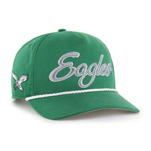 Load image into Gallery viewer, Philadelphia Eagles NFL '47 Throwback Green Script Hitch Snapback Adjustable Hat - Stylish Philadelphia Eagles hat for fans.