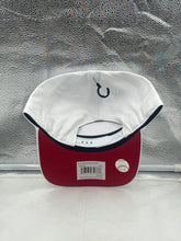 Load image into Gallery viewer, Side view of the Philadelphia Phillies MLB '47 White Script Hitch Rope Adjustable Snapback Hat demonstrating comfortable and stylish summer wear for fans.