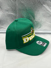 Load image into Gallery viewer, Back view of the Oregon Ducks NCAA '47 Brand Green Hitch Adjustable Snapback Hat emphasizing the adjustable snapback closure for a perfect fit.