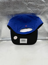 Load image into Gallery viewer, Chicago Cubs MLB '47 Brand Blue Script Hitch Rope Adjustable Snapback Hat showcasing the striking blue color and classic script logo, perfect for avid fans.