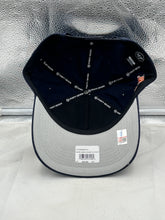 Load image into Gallery viewer, Auburn Tigers NCAA '47 Brand Navy Reversed Hitch Script Adjustable Snapback Hat styled on a model outdoors.