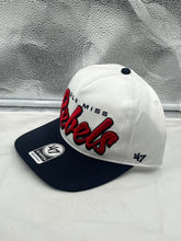 Load image into Gallery viewer, Ole Miss Rebels NCAA '47 Brand White Script Hitch Adjustable Snapback Hat showcasing stylish design and team spirit.