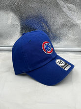 Load image into Gallery viewer, Chicago Cubs MLB '47 Brand Blue Clean Up Adjustable Hat paired with a Cubs jersey, perfect for game day style.