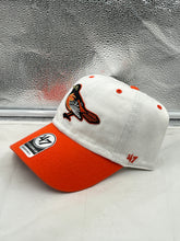 Load image into Gallery viewer, Close-up of the Baltimore Orioles MLB '47 Brand Throwback White Clean Up Adjustable Hat featuring a relaxed fit and adjustable strap for ultimate comfort.