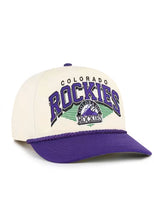 Load image into Gallery viewer, Colorado Rockies MLB '47 Brand Natural TT Rope Hitch Adjustable Snapback Hat, Colorado Rockies hat side view