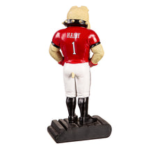 Load image into Gallery viewer, Close-up of the Georgia Bulldogs NCAA 12" Garden Mascot Figurine, showcasing the detailed craftsmanship and vibrant colors representing UGA pride.