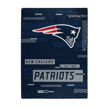 Load image into Gallery viewer, New England Patriots NFL 60" x 80" Plush Throw Blanket from Northwest Company, featuring vibrant team colors and designed for cozy warmth, perfect for fans and game days, showcasing team spirit as a New England Patriots Blanket.