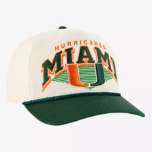 Load image into Gallery viewer, Miami Hurricanes NCAA '47 Brand Natural TT Hitch Rope Adjustable Snapback Hat, Miami Hurricanes hat side view