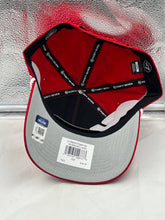 Load image into Gallery viewer, Georgia Bulldogs NCAA '47 Brand Red Hitch Rope Script Adjustable Snapback Hat displayed against a sports backdrop, perfect for game day.