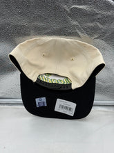 Load image into Gallery viewer, Oregon Ducks '47 Brand Natural TT Hitch Adjustable Snapback Hat displayed on a model, demonstrating its stylish design and versatility as a fan accessory.