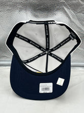 Load image into Gallery viewer, Indiana Pacers NBA '47 Brand White Two Tone Hitch Adjustable Snapback Hat worn by a fan at a game, showcasing team spirit.