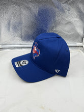 Load image into Gallery viewer, Adjustable snapback closure of the Texas Rangers MLB '47 Brand Throwback Blue Hitch Hat, showcasing the Texas Rangers logo.