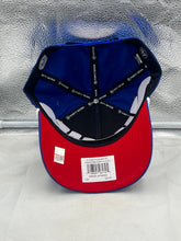 Load image into Gallery viewer, Kansas Jayhawks NCAA '47 Brand Blue Script Hitch Rope Adjustable Snapback Hat displayed against a casual outfit backdrop.