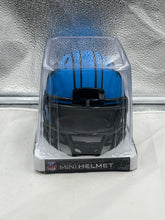 Load image into Gallery viewer, Carolina Panthers NFL Riddell Speed Blue Rave Alternate Replica Mini Helmet showcasing the iconic Panthers logo in vibrant detail.