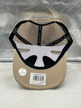 Load image into Gallery viewer, Detailed image of the Tampa Bay Rays MLB '47 Brand Throwback Khaki Hitch Mesh Adjustable Snapback Hat on a neutral background.