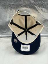 Load image into Gallery viewer, Close-up of the New York Yankees MLB '47 Brand Natural Two Tone Clean Up Adjustable Hat, highlighting the adjustable strap and high-quality fabric for a comfortable fit.