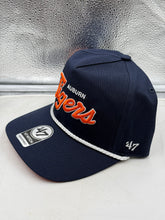Load image into Gallery viewer, Close-up view of the Auburn Tigers hat with the blue script logo, highlighting comfort and quality craftsmanship.