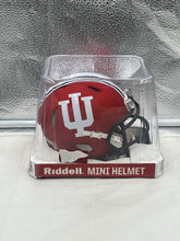 Load image into Gallery viewer, Indiana Hoosiers NCAA Riddell Speed Red Mini Helmet showcasing the iconic team logo and vibrant red color, perfect for collectors and fans.