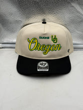 Load image into Gallery viewer, Oregon Ducks '47 Brand Natural TT Hitch Adjustable Snapback Hat showcasing its durable construction and adjustable snapback feature for a perfect fit.
